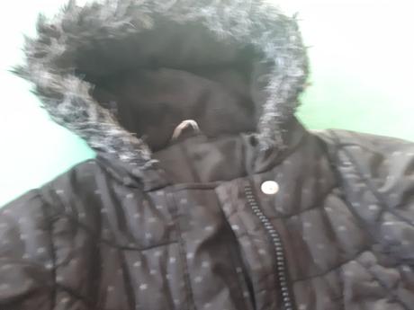 Cierna tepla bunda do pasu s hviezdickami, george,104