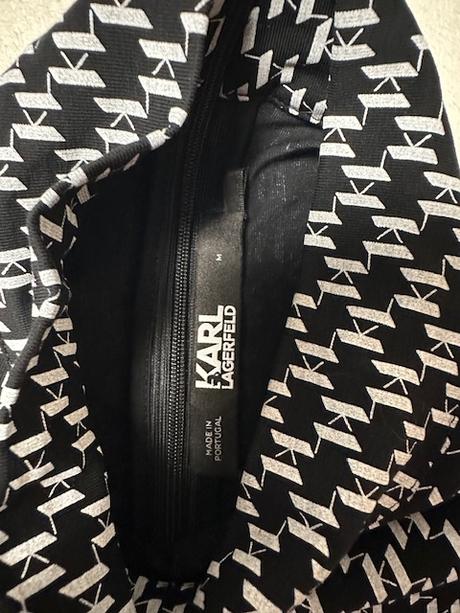 Čiernobiele tričko s monogramom karl lagerfeld, m