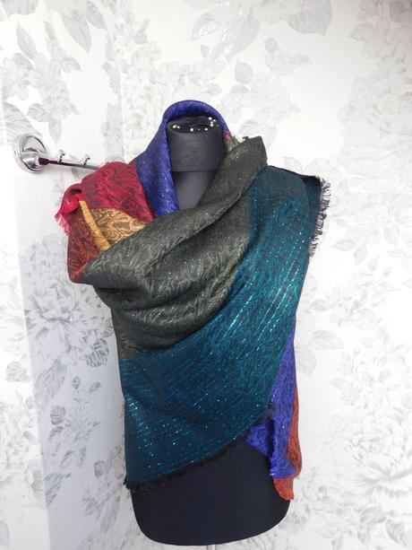 Kvalitná teplá indicka šatka, xl