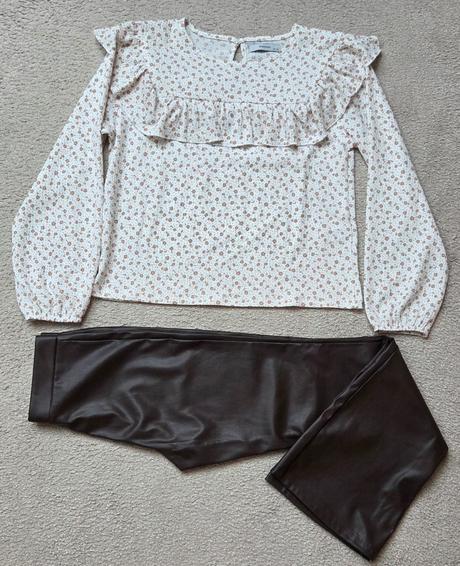 Blúzka a zvonové legíny, h&m,152