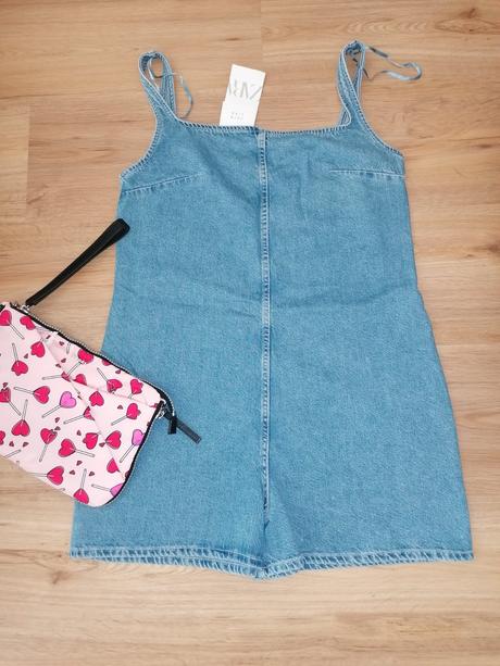 Zara dzinsovy festivalový overal, zara,l