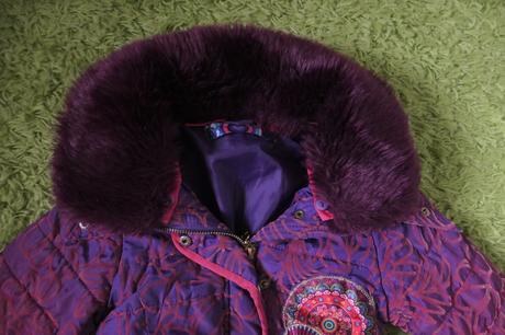 Desigual original krasna dievcenska dlhsia bunda, desigual,110