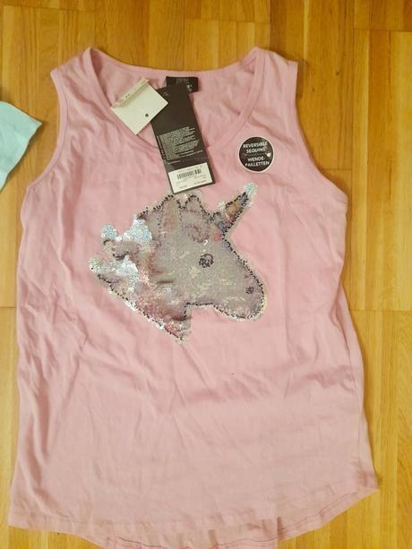 Nové dievčenské tričká z rakúska, premieňacie, mat, takko,164