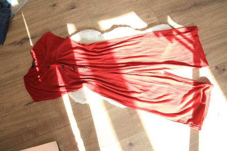 Červený oversize overal, bershka, s, bershka,s