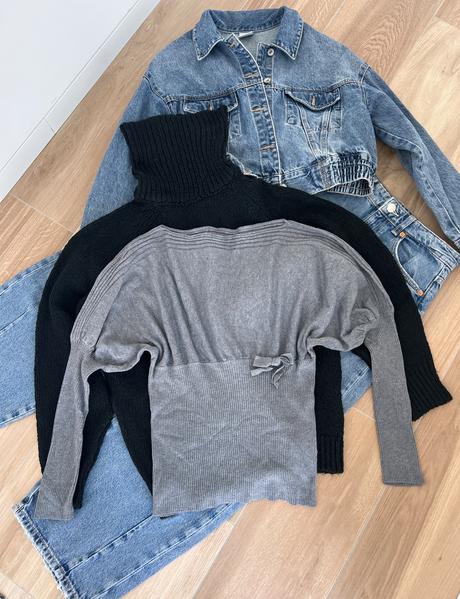 Sivý sveter, h&m,s