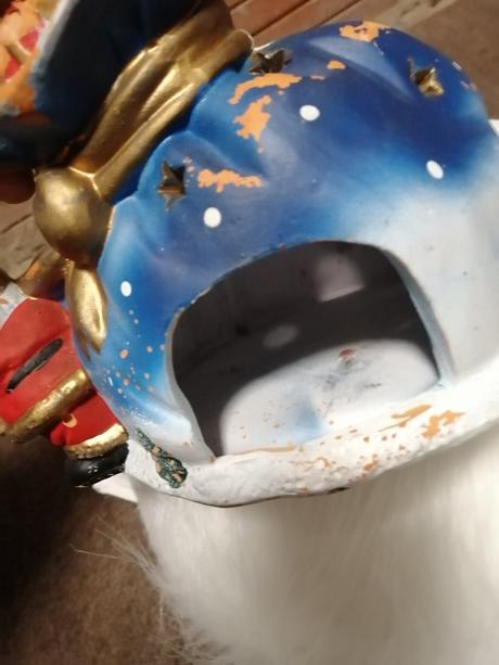 Vianocna keramická dekorácia na čajové sviecky, 