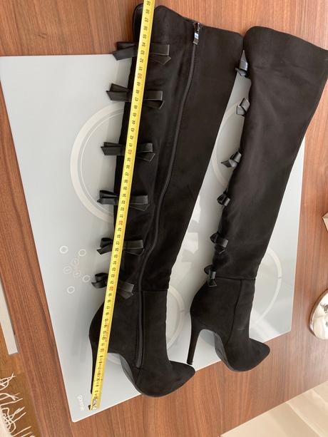 Čižmy nad kolena s maslickami, 36