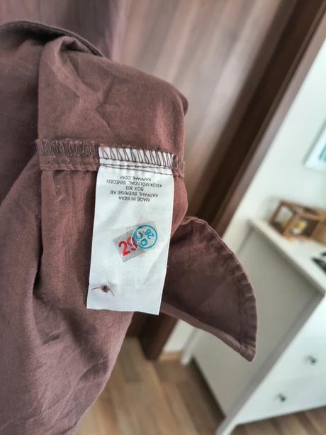 Kappahl bavlnené hnedé voľné šaty s opaskom m-l-xl, kappahl,l