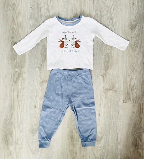 Bavlnené dvojdielne pyžamko dlhý rukáv, primark,86
