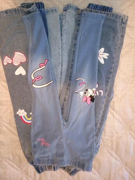 Nohavice 7ks + riflové bunda, h&m,110