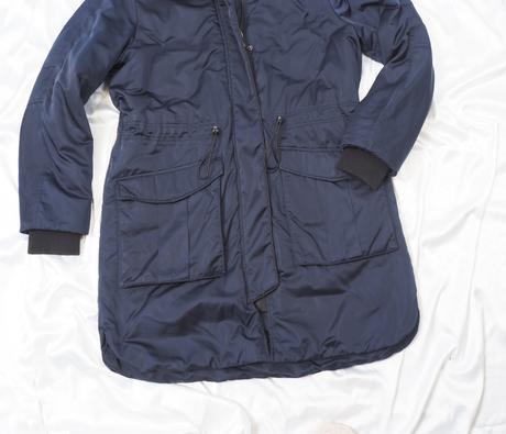 Tmavomodrá zimná bunda h&m, h&m,42