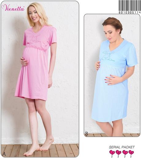 Materská nočná košeľa na kojenie bavlnená, vienetta secret,l / m / s / xl / xxl