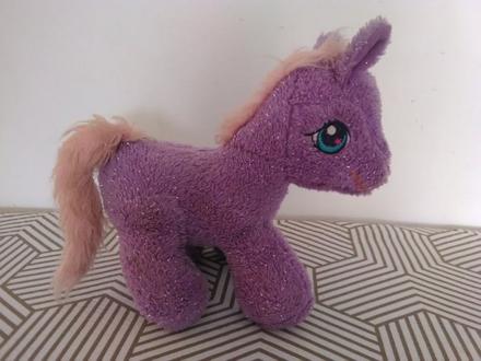 Plyšová hračka fialový konik, 