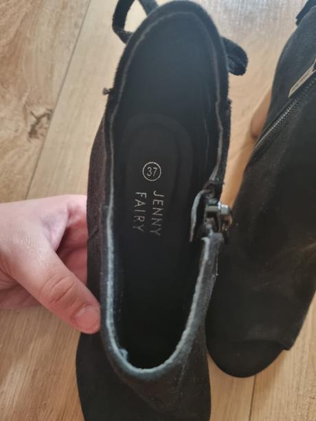 Čierne kotníkové topánky jenny fairy, 37