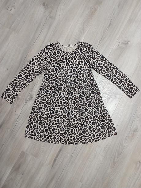 Šaty s leopardím vzorom, h&m,122