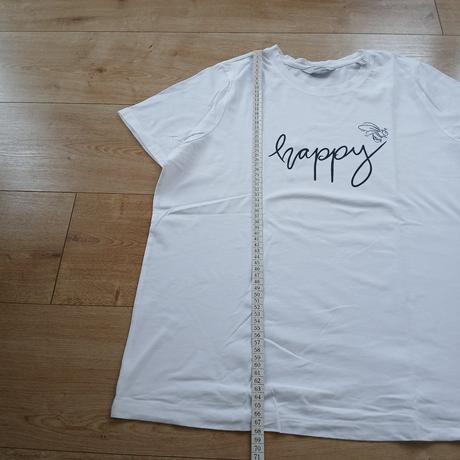Biele tričko s nápisom happy, tchibo,46