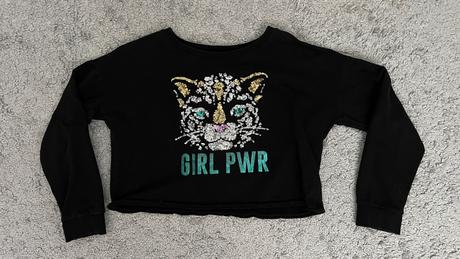 Mikina krátka nezateplená, h&m,146