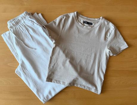 Lanove nohavice bershka s trickom, bershka,xs