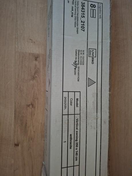 Zvislá markíza 250 x 140 cm - 2 ks, 