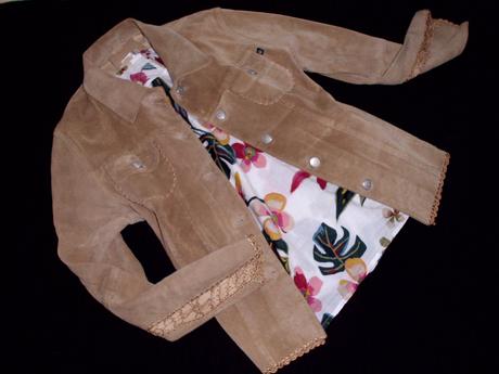 Kožený kabátik m-l, l