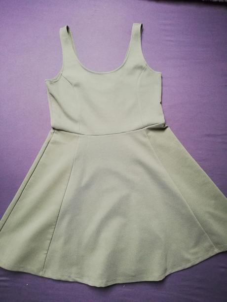 Olivové/khaki šaty l/40, h&m,l
