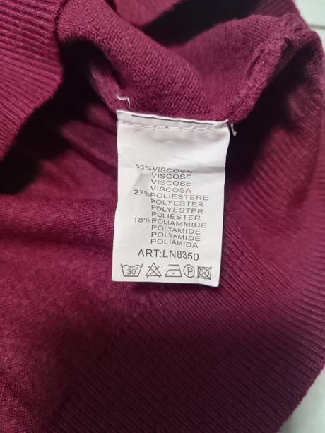 Bordový svetrík, s