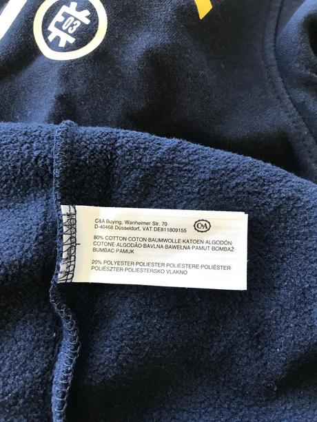 Mikina tmavomodrá, c&a,158