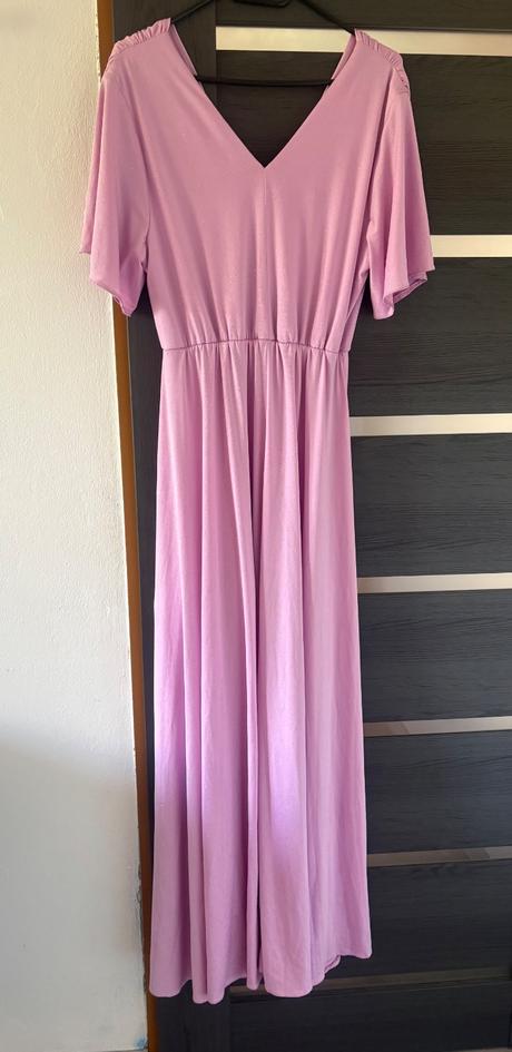 Ružovofialové trblietavé šaty, xl