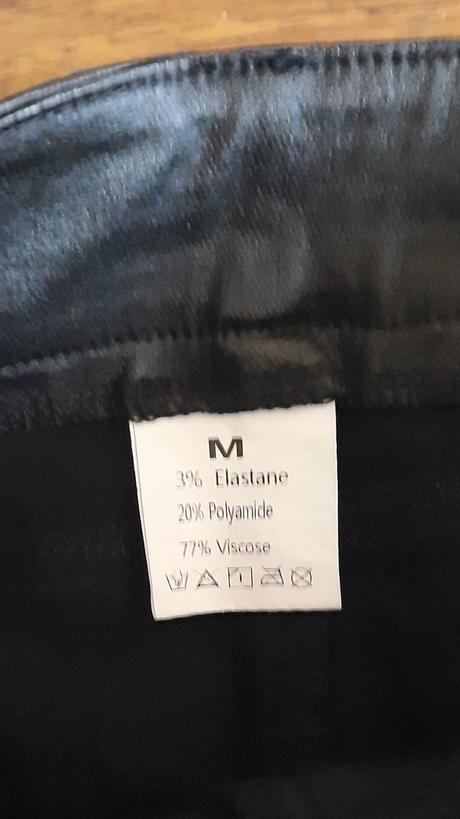 Koženkové zvonové nohavice, m