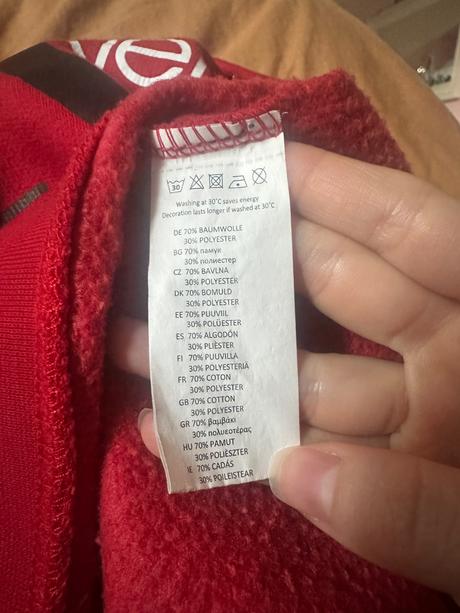 Červená mikina calvin klein, calvin klein,xs