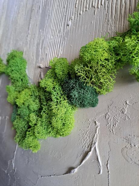 Abstraktný machový obraz,