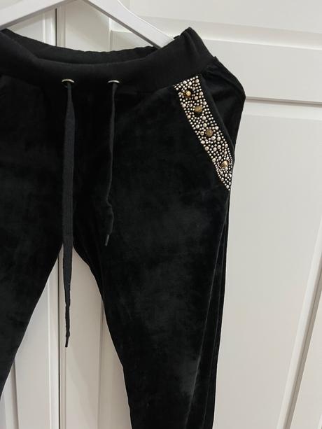 Velurova súprava nohavice + mikina, s