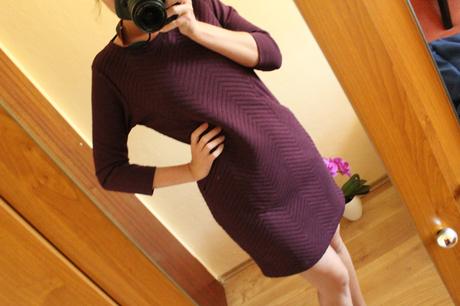 Slivkové oversized šaty, reserved,m