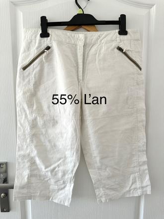 Ľanové 3/4 nohavice, xl