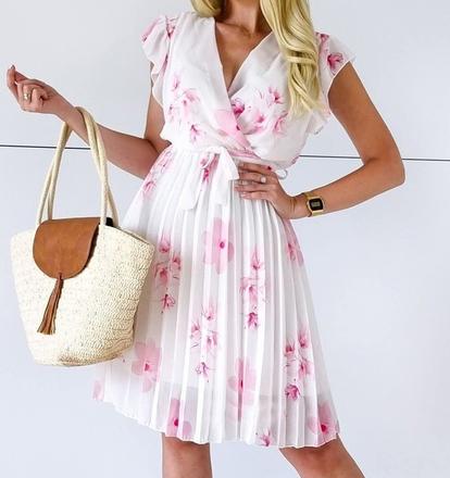 Šifónové šaty s kvetmi, 