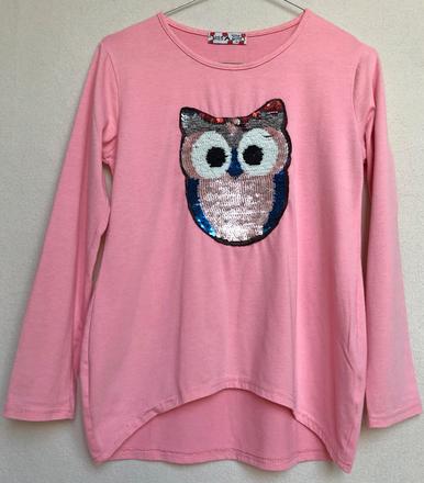 Bavlnené tričko so sovičkou, 152