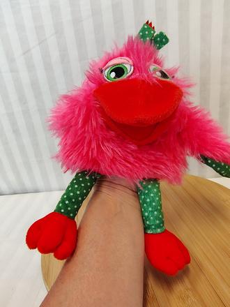 Zberat. ružové strašidielko monster puppet kinder, 