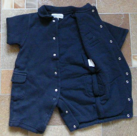 Tmavomodry podsity novorodenecky overal, 56