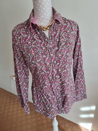 Ružová kvetinková blúzka veľ. m, m