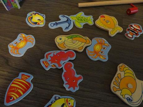 Drevený rybolov - magnetický, 