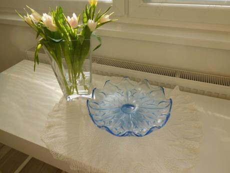 Veľká misa lisované sklo retro-top top stav,, 