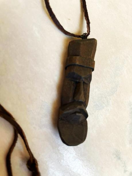 Naturálny drevený náhrdelník, 