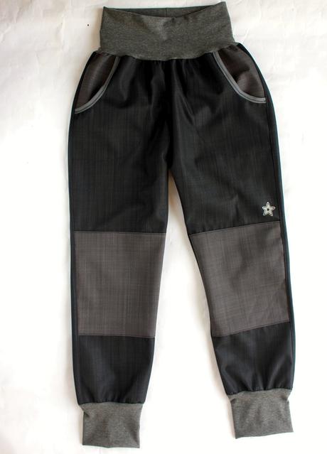 Uni, jarné softshellky s vreckami a kolenami, 104 - 152