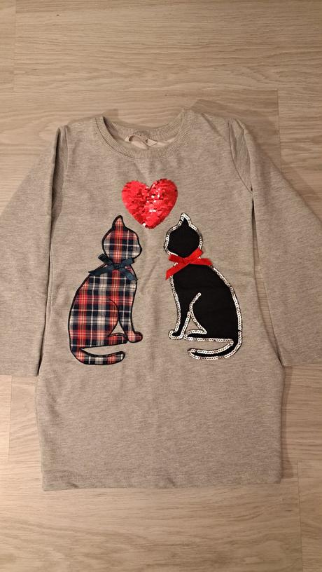 Šaty/tunika s mačkami, 116