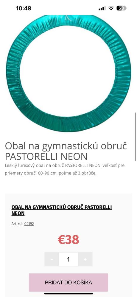 Pastorelli set obaly na gymnastickú obruč a loptu, 