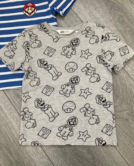 3x tričko super mário veľ. 110/116, h&m,116