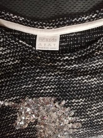 Čierny dievčenský natelnik 8-9rokov, f&f,128