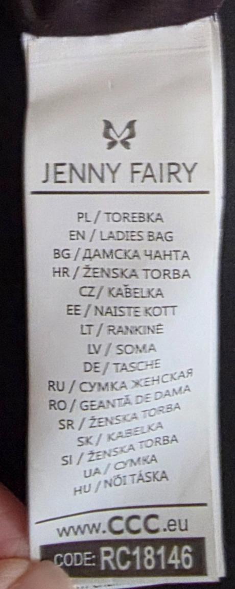 Cierna crossbody kabelka, jenny fairy