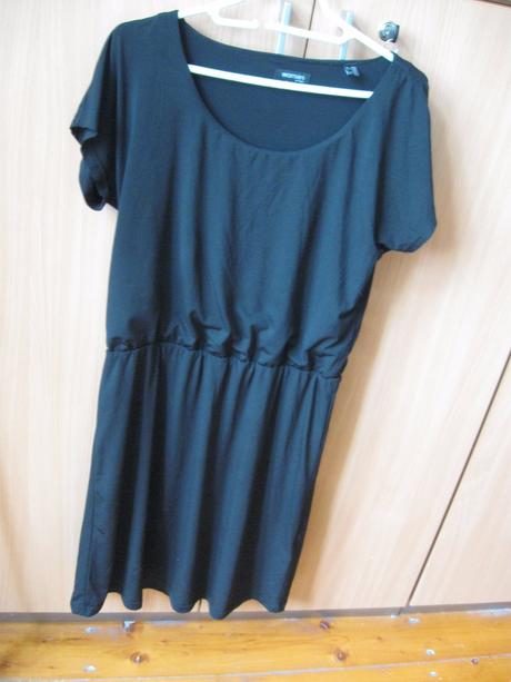 Dámske čierne padavé šaty, 40/42, 42