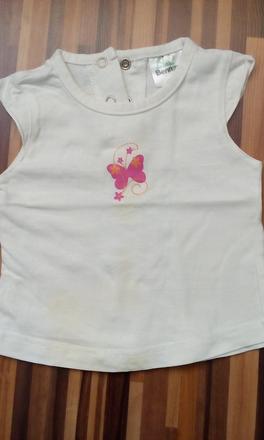 Tričko s motýlikom 0-3mes., benniny,56